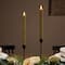 12" Gold Glittered Flameless Taper Candles, 2ct.